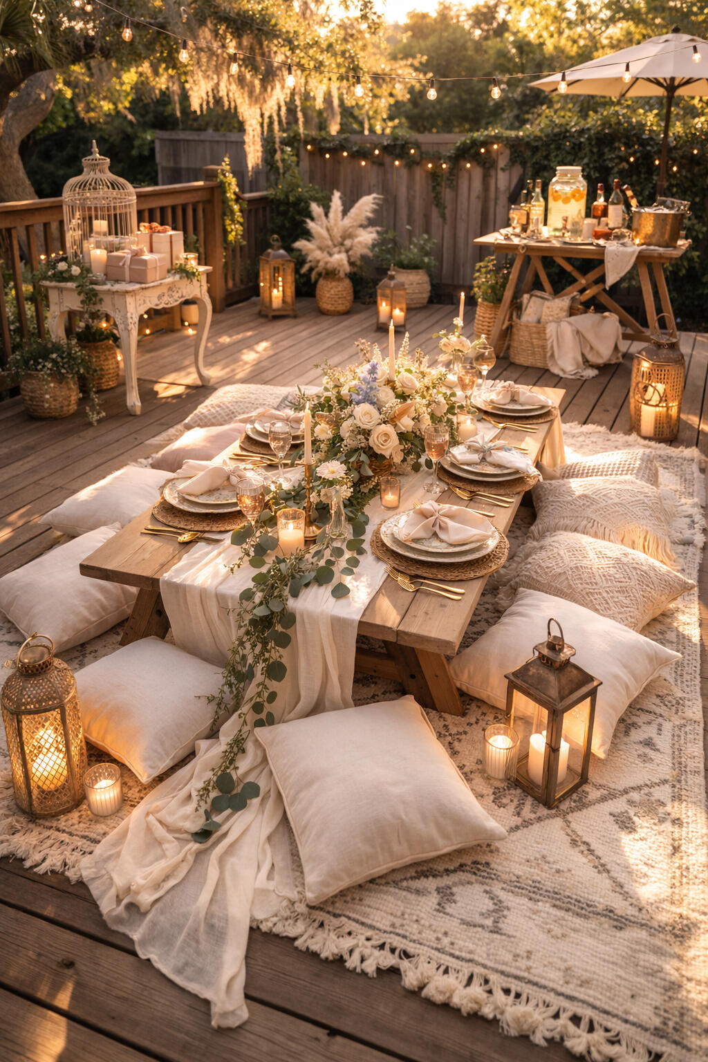 Luxury bridal shower with drink station and upgrades on James Island